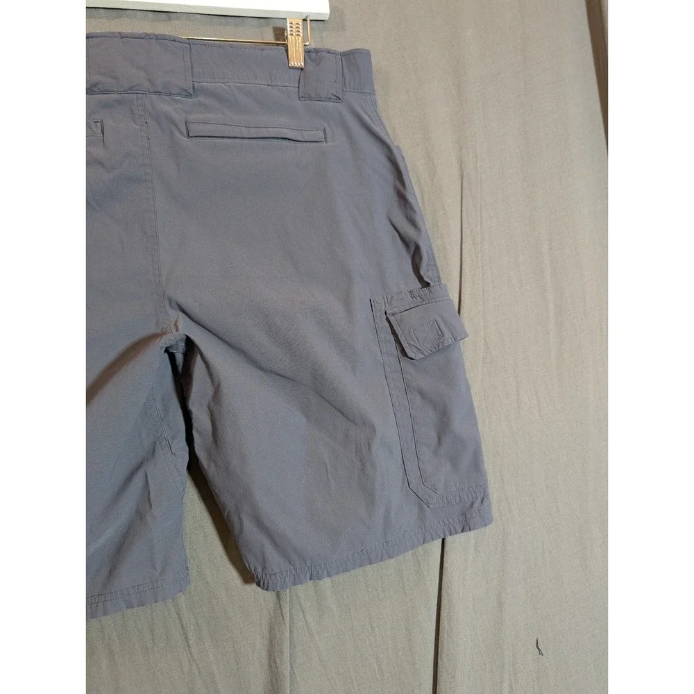Eddie Bauer Shorts Mens 36 Gray Hiking Nylon Outdoor Quick Dry Cargo Pockets‎